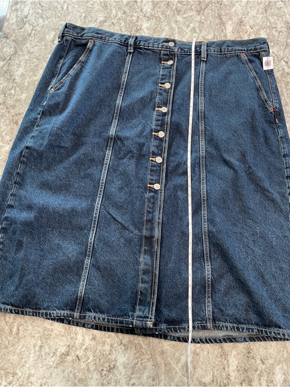 Old Navy Jean Skirt Button Fly NWT size 24 - Picture 6 of 8